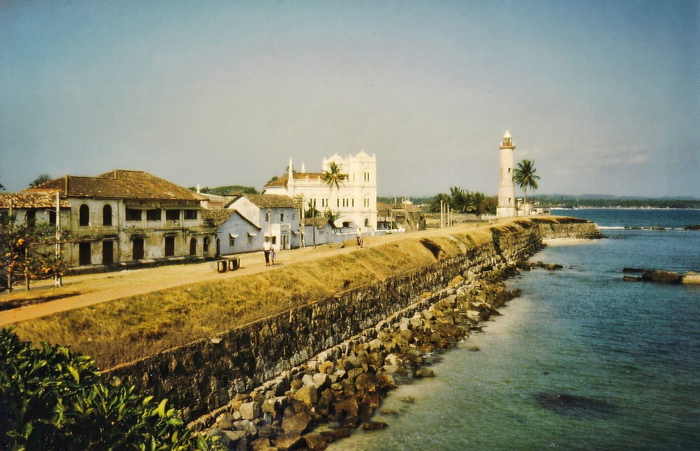 The sea wall and lighthouse of Galle Fort
